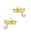 Heart Pearl Silver Stud Earring STS-7062